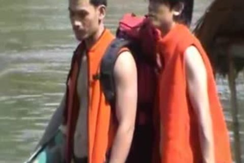 Thai boyz undressed On A River