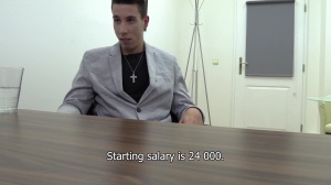 A young lad receives plowed during job suggest interview