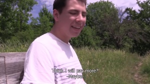 A young blameless looking bi-raunchy man 