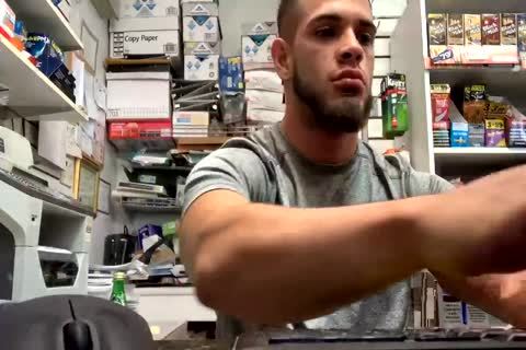 juicy ARAB lad CUMS AT WORK(GAS STATION) juicy AF!!!
