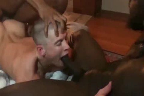 Smoking pretty bare Interracial group hammer
