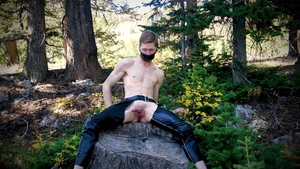 shoving My gigantic ramrod Into My Own booty In The Forest For A joy Day Of Self-banging Myself unprotected Till I Creampie.