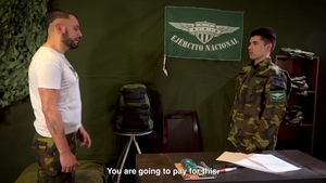 MilitaryDick: Younger Sub, Older Dom's Office