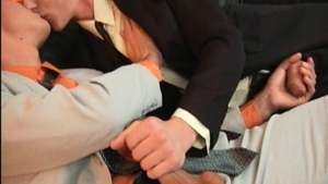 Executives May and Moser share a faceful of spunk