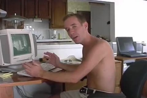 Skinny lad masturbates and fake weenie fucks himself